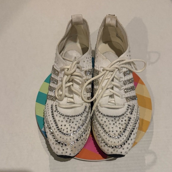 14th & Union Shoes - 14th & Union White and Silver Embellished Sneakers